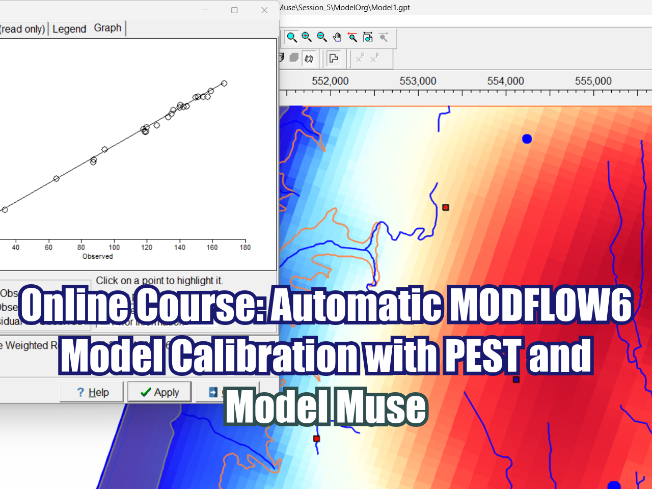 Automatic MODFLOW6 Model Calibration with PEST and Model Muse